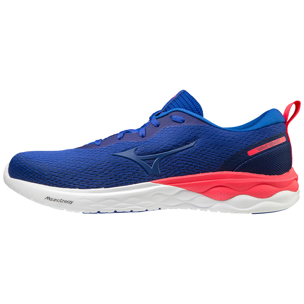 Sapatilhas Running Mizuno Wave Revolt - Homem - Azuis/Rosa - RFMEL6942